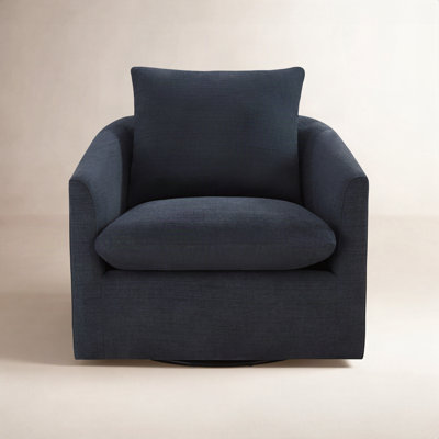 Menta Linen Swivel Barrel Chair