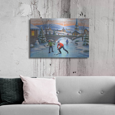 Winston Porter «Going for the But» par John Zaccheo, art mural en métal, 24 po x 16 po