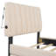 Lit plateforme simple tapissier avec gigogne en molleton beige exquis-2099695661-2099695663
