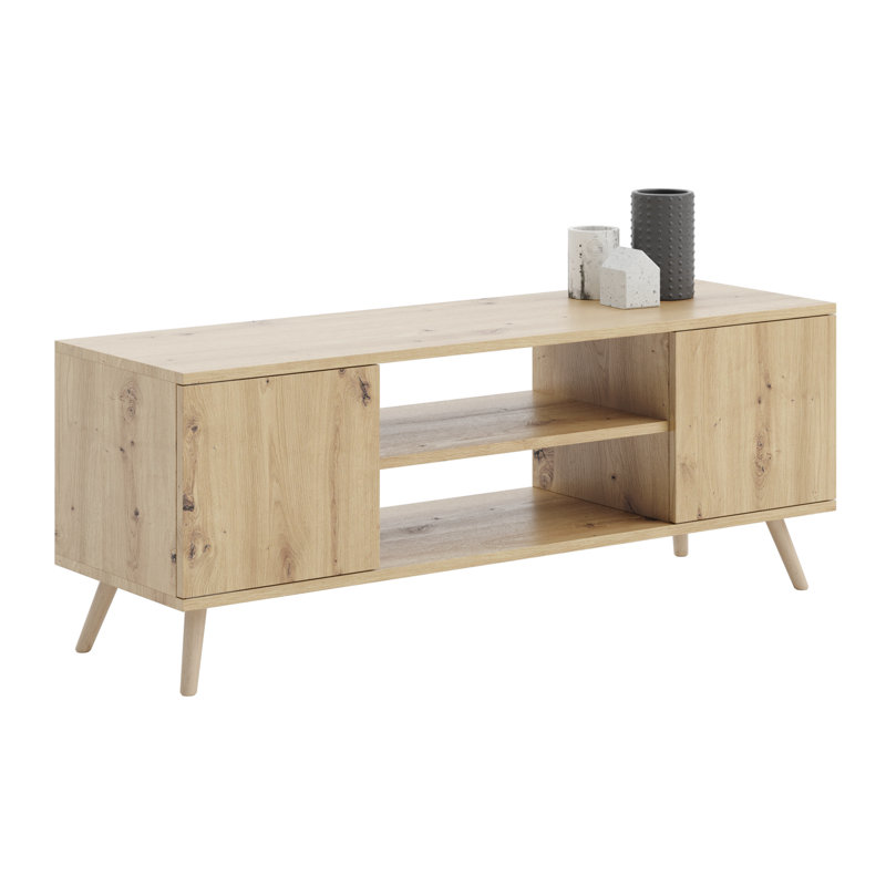Focus RTV cabinet Craft, Oak Wood, 50cm H x 155cm L x 40cm D