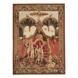 Hand-Knotted High-Quality Ivory, Beige, and Red Area Rug