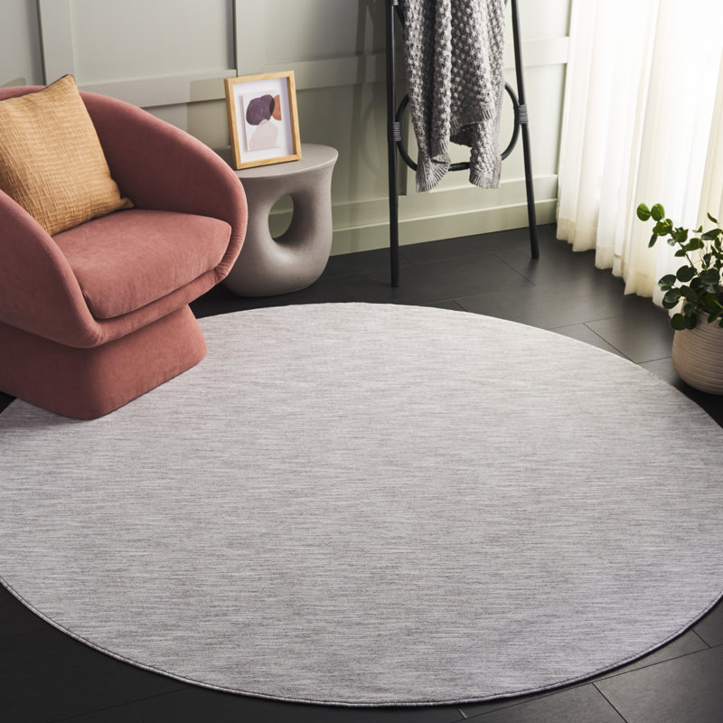 Jerald Performance Solid Color Rug, Round 6'7"