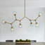 Andea 7-Lights Sputnik Modern Linear Bubble DIY Chandelier With Clear Glass Shade