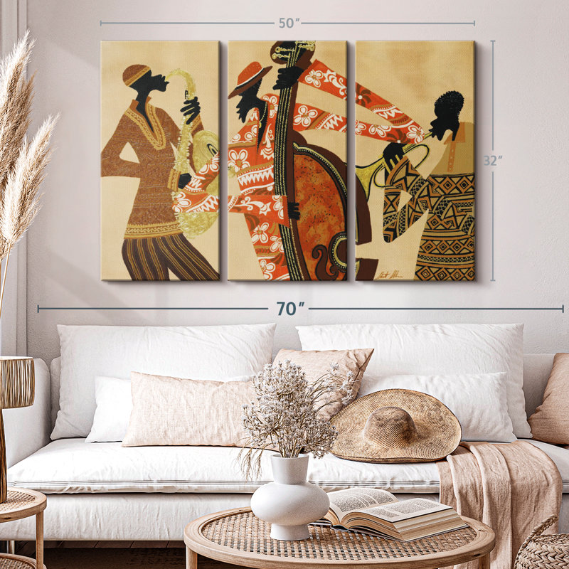 «All That Jazz Wall Art» sur toile, H 32 po x l 50 po x P 1,25 po