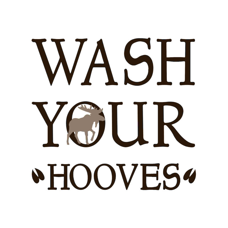 Wash You Hooves Moose - brun, H 12 po x l 12 po