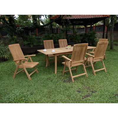 Ensemble repas 11 pièces teck luxueux Harlow