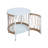 Christopher Knight Home 17.32" Bohemian Garden Accent Outdoor Side Table, Handwoven Rope, Powder - Coated Steel Frame, Glass Top, Ideal For Patio Drinks & Plants