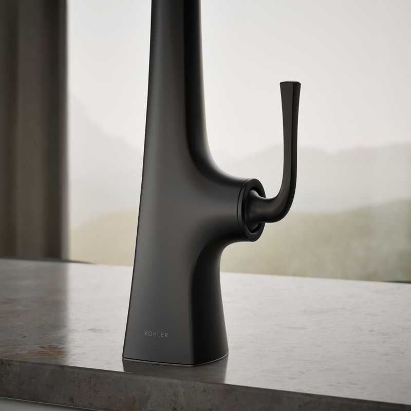 Graze Single-Handle Semi-Professional Kitchen Sink Faucet With 24-5/16-In Spout, Matte Black