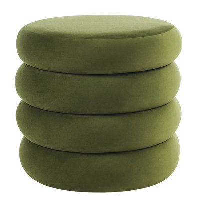 Leiani 19.5" W Round Upholstered Storage Ottoman