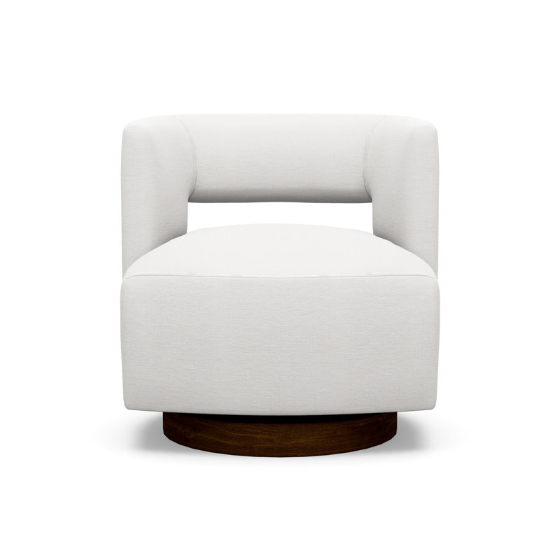 Crystle Swivel Barrel Chair, 5246-99, Walnut