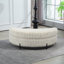 Fauteuil demi-tonneau rembourré avec repose-pieds-108805424