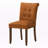 Jules Brown Wood Dining Chair Set with Orange Fabric Seat, 37.03'' H X 19.1'' W X 24.8'' D