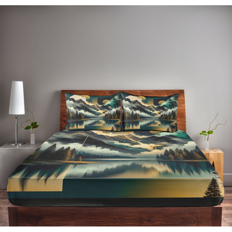 Ensemble de draps et taies décoratives Ambesonne-sd1077, Ensemble de draps grand lit + 2 taies d'oreiller
