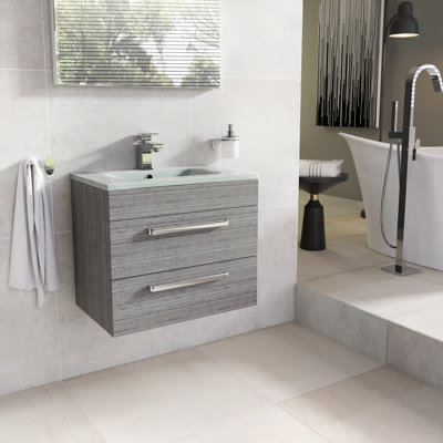 Whitfield 600mm Single Bathroom Vanity with Integrated Glass Basin