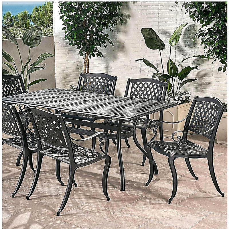 Calisa Rectangular 6 - Person 63" Long Dining Set