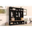 Wide Design Hall Tree with Storage Bench, Minimalist Shoe Cabinet with Cube Storage & Shelves,Black