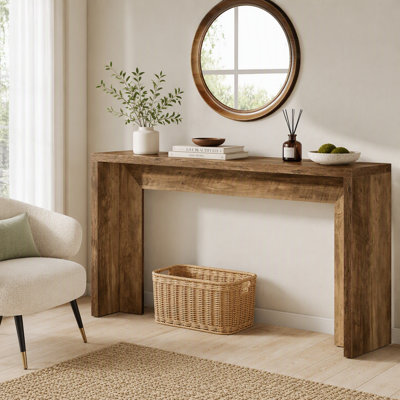 55 "Rustic Console, Canapé Farmhouse