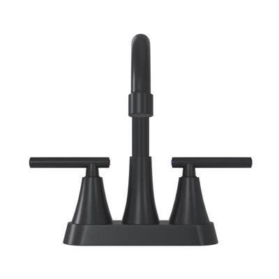 2 Bathroom Sink Faucet In Matt Black, Approved, Deck-Mounted, With Stainless Steel & Zinc, Ceramic Cartridge, 1.2 Gpm Flow, Pull-Out Feature Flow Rate, Design
