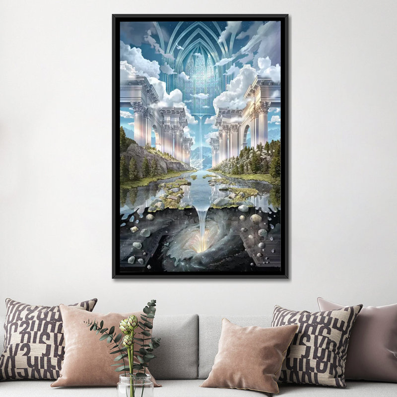 «Genesis II», impression sur toile, H 26 po x l 18 po x P 1,5 po, Toile encadrée noire, Pas de tapis