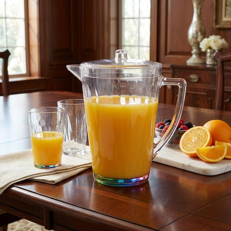 Set of Six Clear Acrylic Pitcher