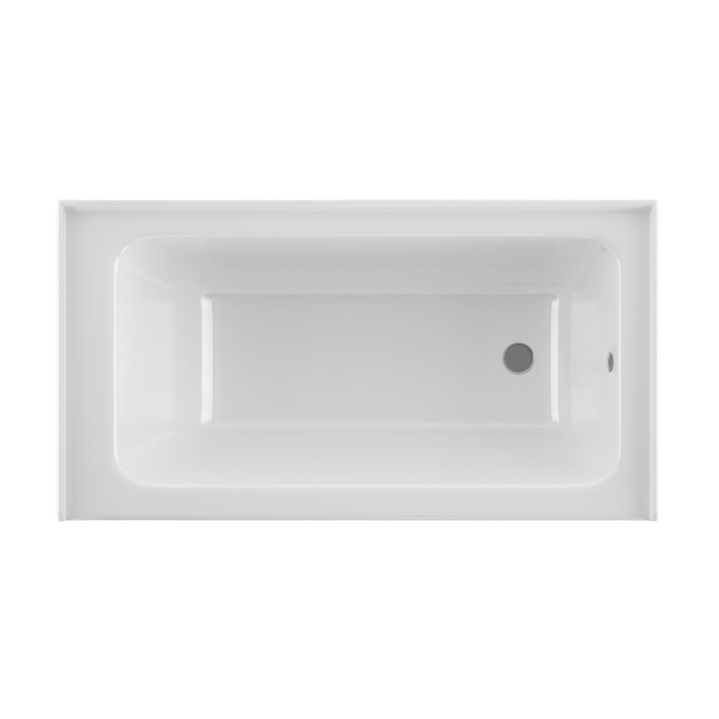 60'' x 30'' Soaking Acrylic Bathtub, Right
