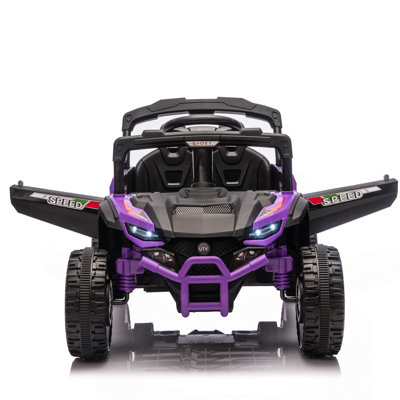 24V Kids ride on UTV W/ 2.4G PC,80W*2,Four-wheel suspension, Anti-Collision bar, High Chassis and Anti-Slip Grip wheels, Bluetooth and Music,Provide a speed of 1.86-3.11mph for Kids Aged 3-5