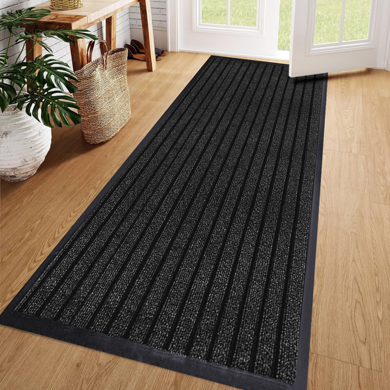 Tamalyn Flatweave 80cm X 90cm Area Rug, 40cm W x 60cm L, Black