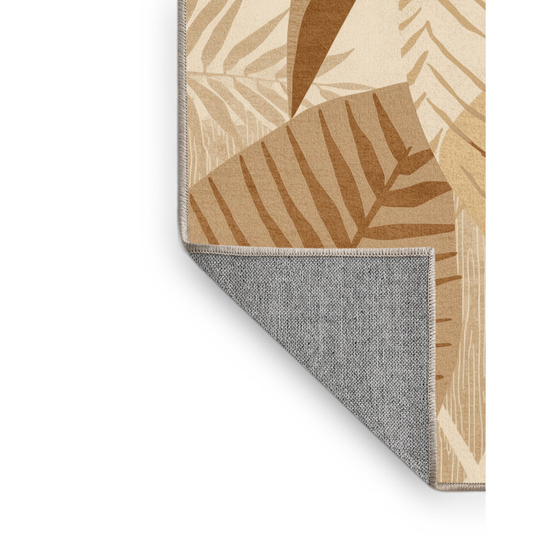 Tapis beige uni lavable à la machine Templeton, 4 x 2