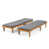 Teak Frame / Dark Gray Cushion selected