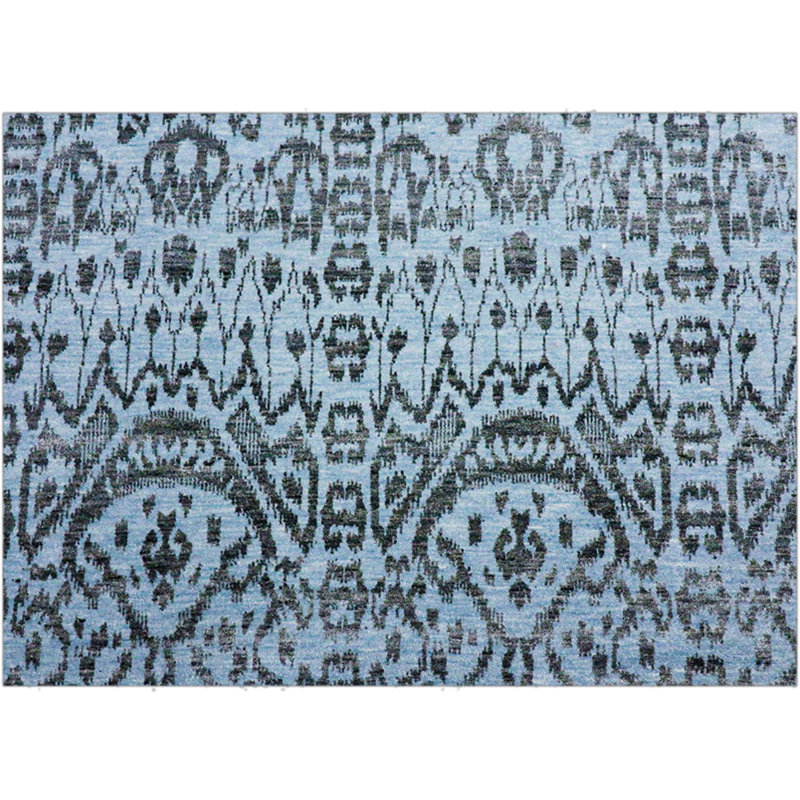 Hand Woven Wool Area Rug, Rectangle 9' x 11'11"