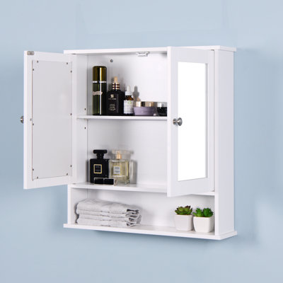 Armoire de salle de bain peu encombrante avec façade en miroir - finition murale moderne et optimisée