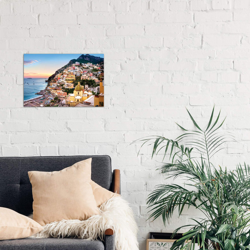 Positano, Church Santa Maria Assunta I - No Frame Print on Canvas, 101.6 cm H x 66.04 cm W x 3.175 cm D