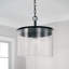 Luminaire suspendu 1 lumière Elstone en verre transparent-511617299