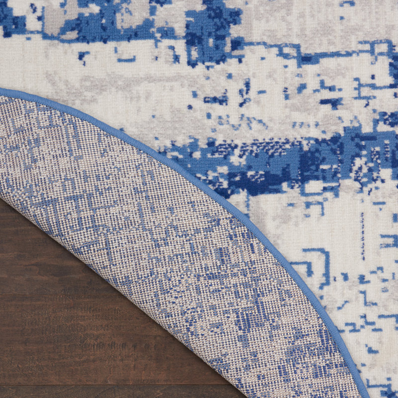 Abstract Area Rug, Round 8'
