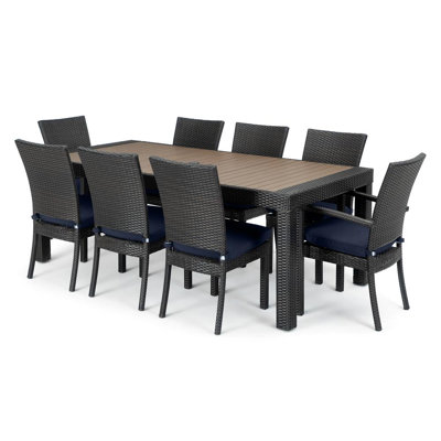 Cannes 9 Piece Dining Set with Cushions