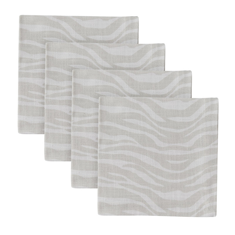  Zebra Printed Napkin Set of 4