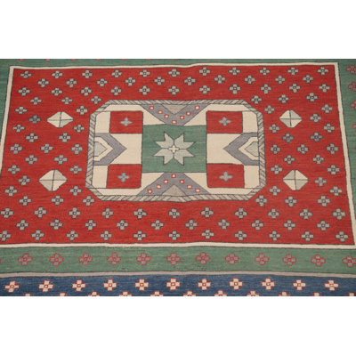 Geometric Kazak Oriental Area Rug 8x12