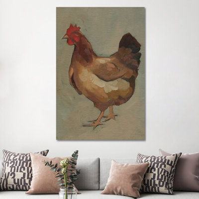 Egg Hen II 1 Piece Wrapped Canvas Wall Art