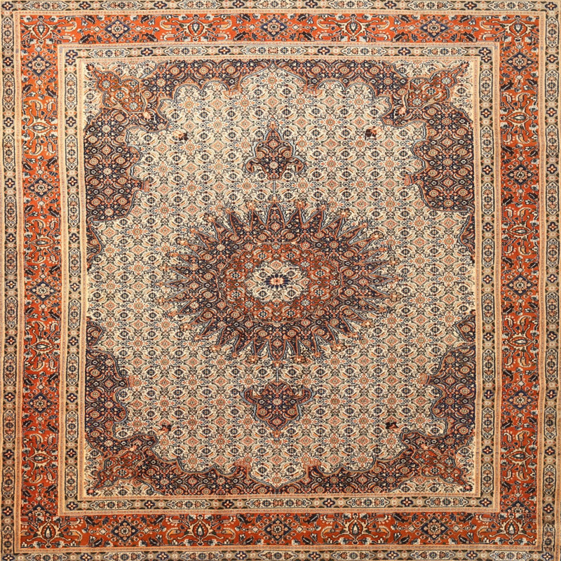 Tapis brun/beige traditionnel Bonifácio, Rond 6 pi