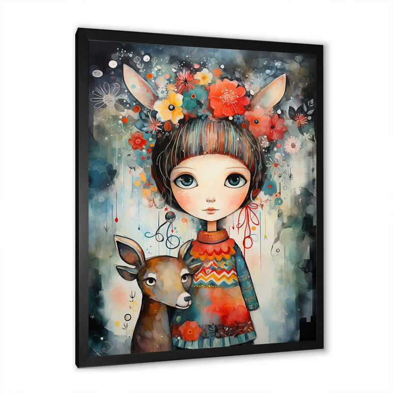 Mignon décorations de Noël pour enfants II - Art mural, Cadre simple noir, H 20 po x l 12 po x P 1 po