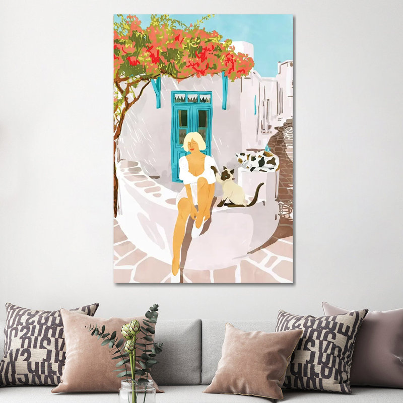 Greek Vacay - Wrapped Canvas Print, 152.5 cm H x 101.5 cm W