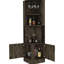 Stylish 8 Bar Cabinet In Dark Brown With 2 Shelves For Practical Use Liquor Capacity And Extra Shelving-905788055