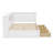 L-Shaped Bed Frame with Drawer and and Bookcase