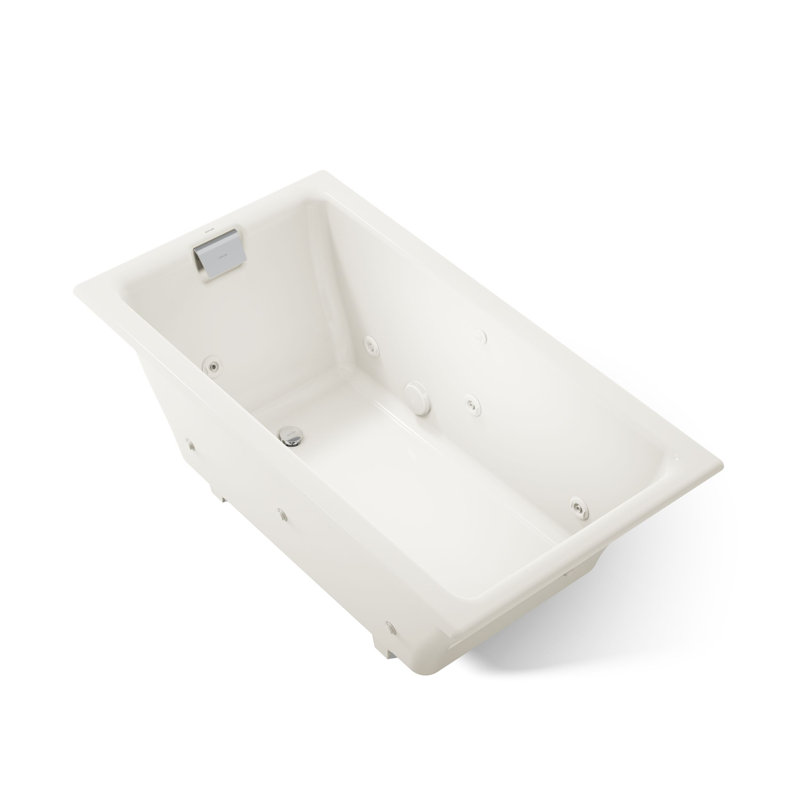 Baignoire tourbillon encastrée / encastrable 66 po x 36 po Tea-for-Two avec drain réversible, It