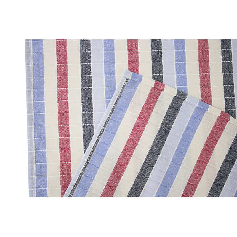 Stitched Checkerd Cotton Table Runner, 16"x36" Rectangular, 36" x 16"