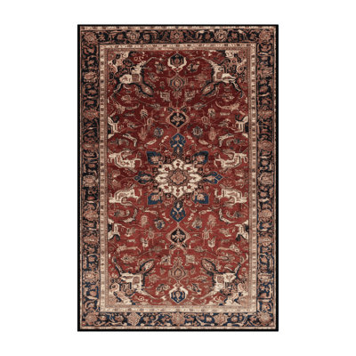 Machine Washable Persian Brown Area Rug