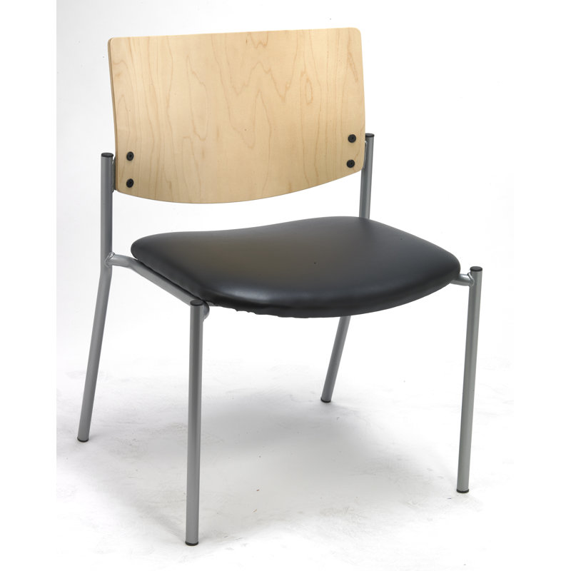 Evolve Evolve Guest Chair 400lb Capacity, Natural, Black Vinyl