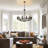 40.6" W 12-Light Dimmable Wagon Wheel Chandelier-1883130892