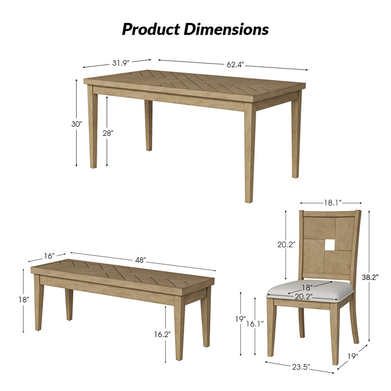 Ensemble repas pour 6 personnes Amarionna, Naturel