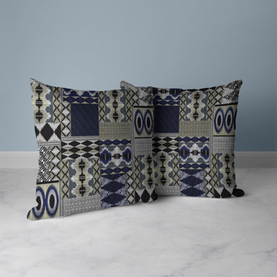 Patched Perfection Patchwork Reversible Throw Pillow